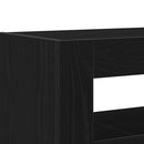 vidaXL Széf LED -es lámpákkal Fekete tölgy 116 x 30 x 75 cm Faanyag