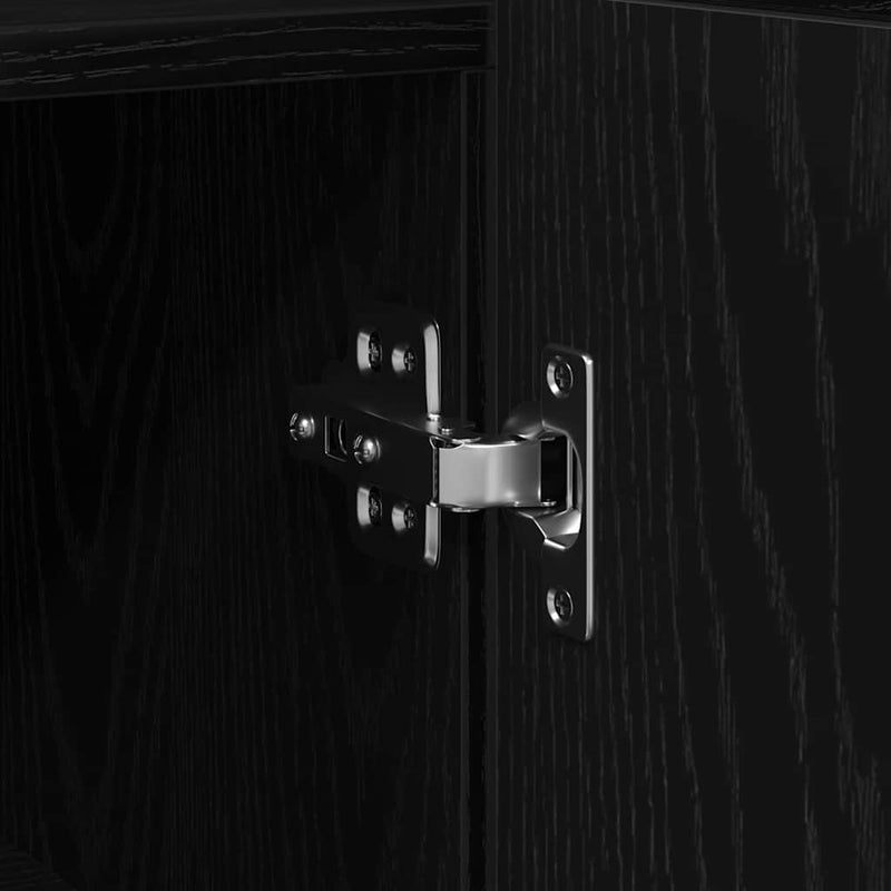 vidaXL Széf Musta tammi 116 x 30 x 75 cm Faanyag