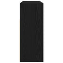 vidaXL Széf LED -es lámpákkal Fekete tölgy 116 x 30 x 75 cm Faanyag