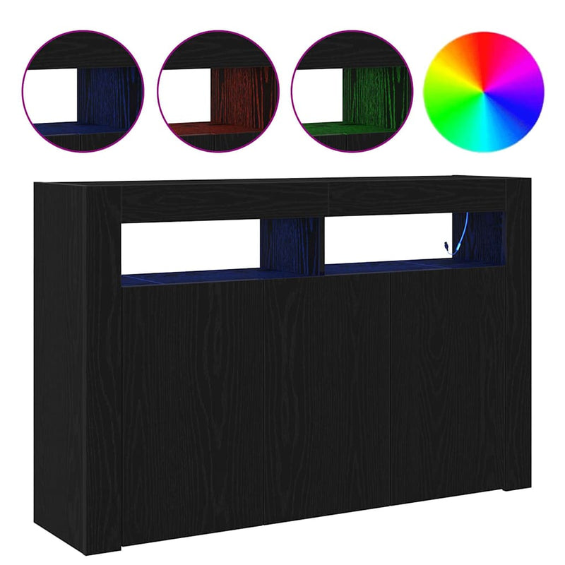 vidaXL Széf Musta tammi 116 x 30 x 75 cm Faanyag