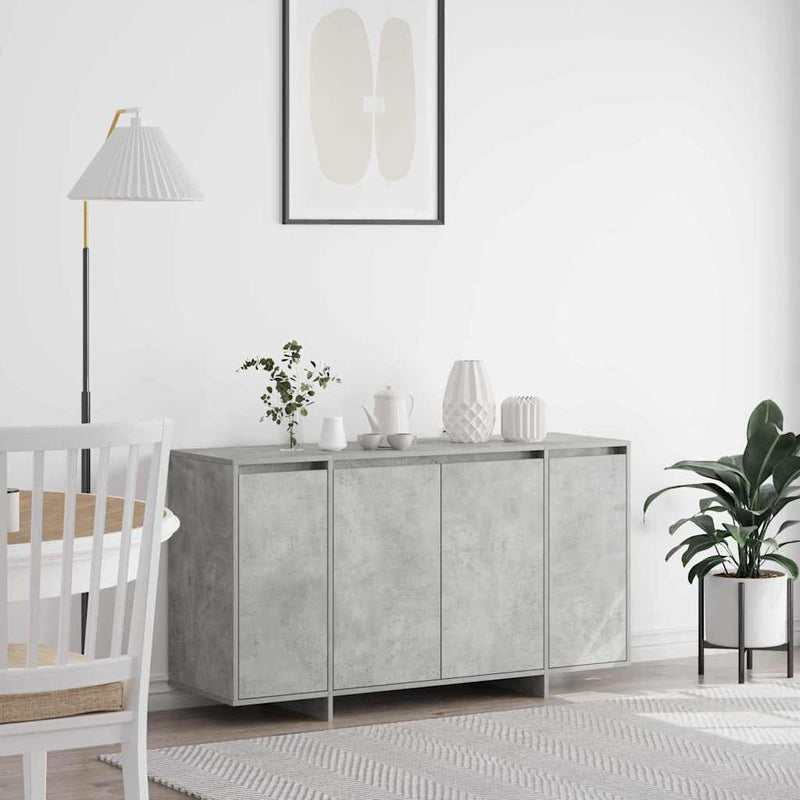 vidaXL Széf Beton szürke 135 x 41 x 69 cm Faanyag