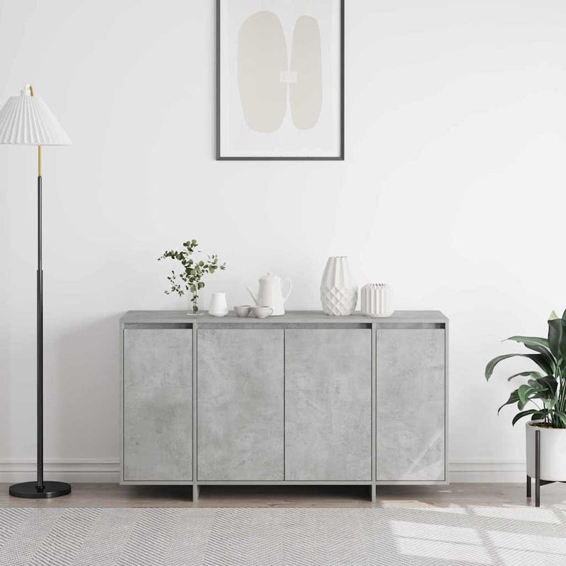 vidaXL Széf Beton szürke 135 x 41 x 69 cm Faanyag