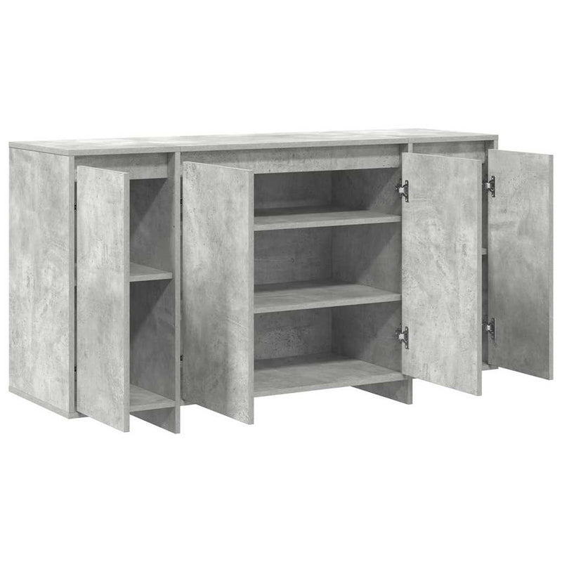 vidaXL Széf Beton szürke 135 x 41 x 69 cm Faanyag