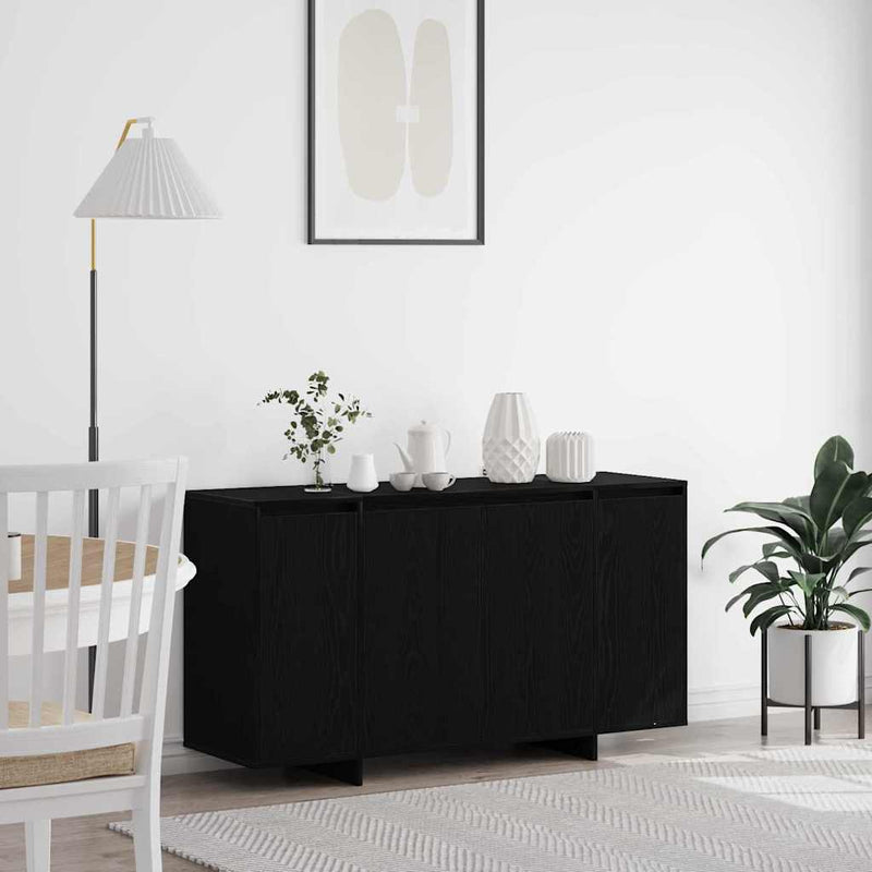 vidaXL Széf Musta tammi 135 x 41 x 69 cm Faanyag