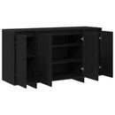 vidaXL Széf Fekete tölgy 135 x 41 x 75 cm Szerelt Fa