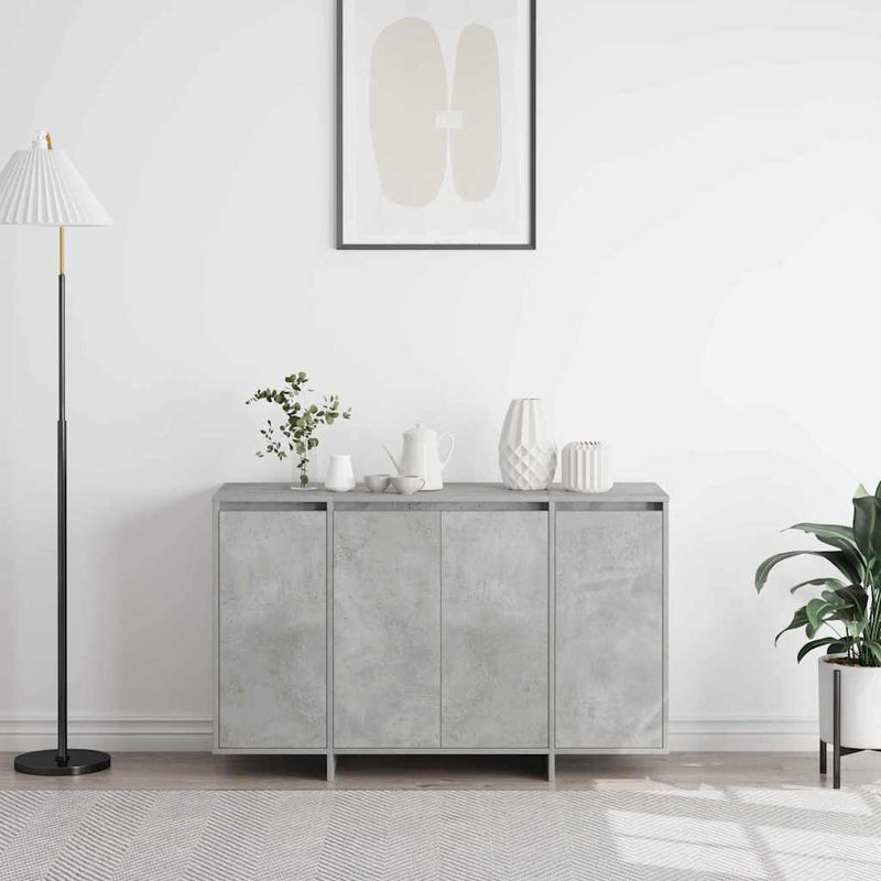 vidaXL Széf Beton szürke 120 x 41 x 75 cm Faanyag