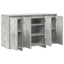 vidaXL Széf Beton Szürke 120 x 41 x 75 cm Szerelt Fa