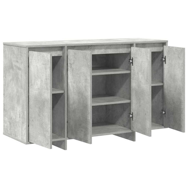 vidaXL Széf Beton szürke 120 x 41 x 75 cm Faanyag