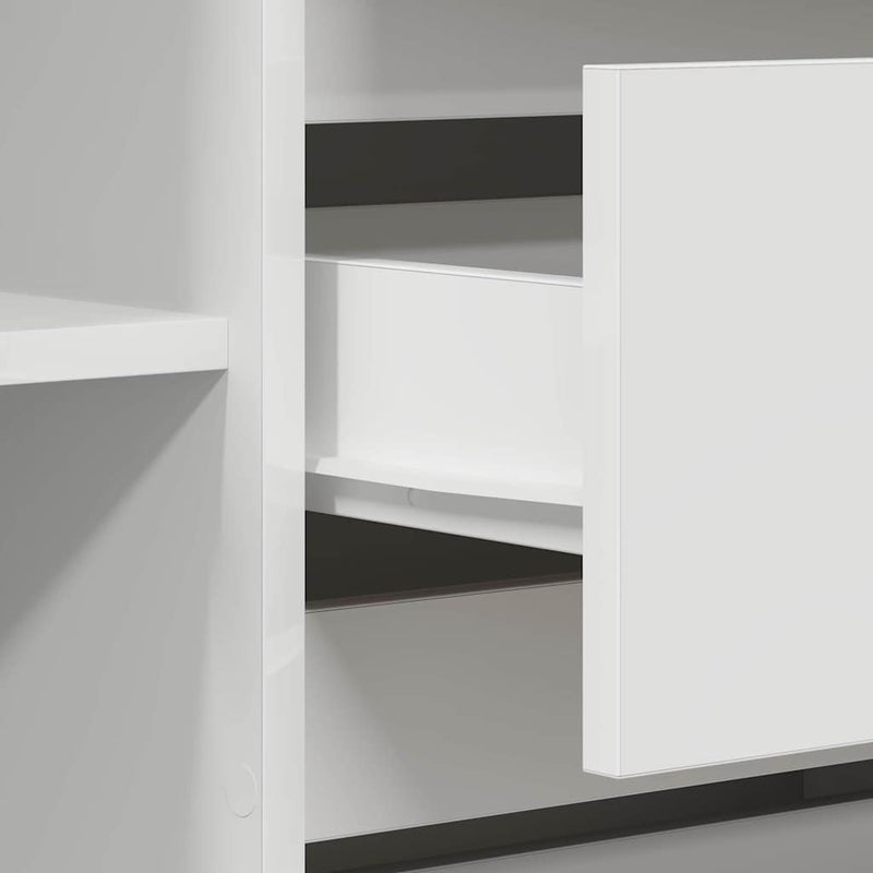vidaXL Széf fiókkal Fehér 120 x 41 x 75 cm Faanyag