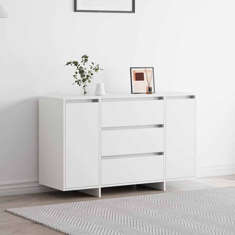 vidaXL Széf fiókkal Fehér 120 x 41 x 75 cm Faanyag