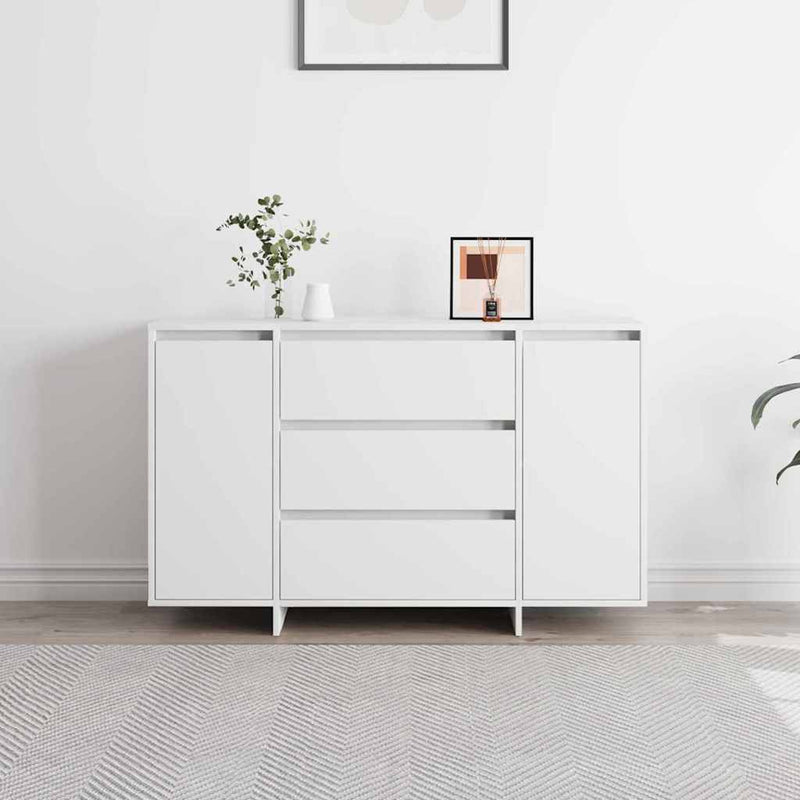 vidaXL Széf fiókkal Fehér 120 x 41 x 75 cm Faanyag