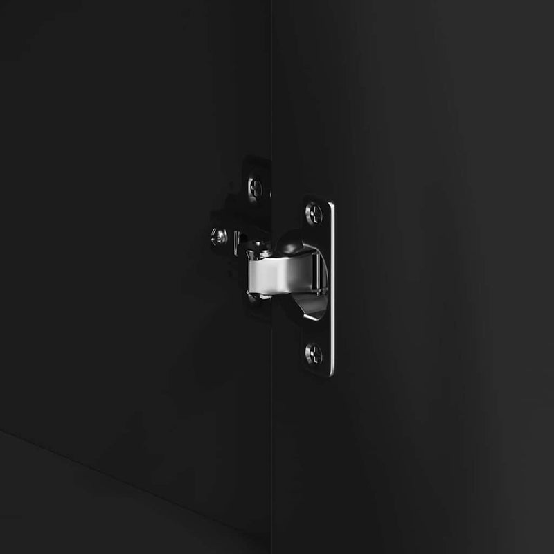 vidaXL Széf fiókkal Fekete 120 x 41 x 75 cm Faanyag