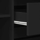 vidaXL Széf fiókkal Fekete 120 x 41 x 75 cm Faanyag