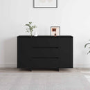 vidaXL Széf fiókkal Fekete 120 x 41 x 75 cm Faanyag
