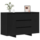 vidaXL Széf fiókkal Fekete 120 x 41 x 75 cm Faanyag