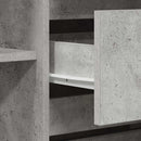 vidaXL Széf fiókkal Beton Szürke 120 x 41 x 75 cm Faanyag