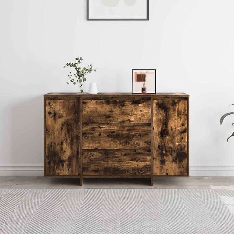 vidaXL Széf fiókkal Füstölt tölgy 120 x 41 x 75 cm Faanyag