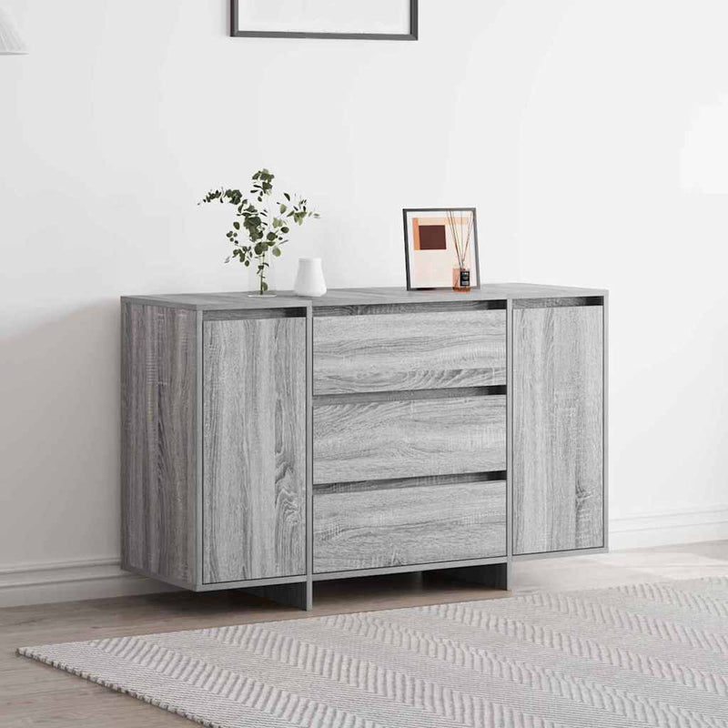vidaXL Széf fiókkal Szürke sonoma 120 x 41 x 75 cm Faanyag