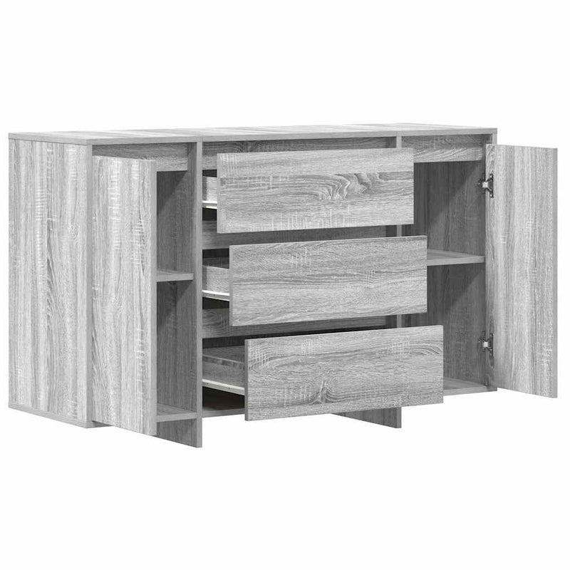 vidaXL Széf fiókkal Szürke sonoma 120 x 41 x 75 cm Faanyag