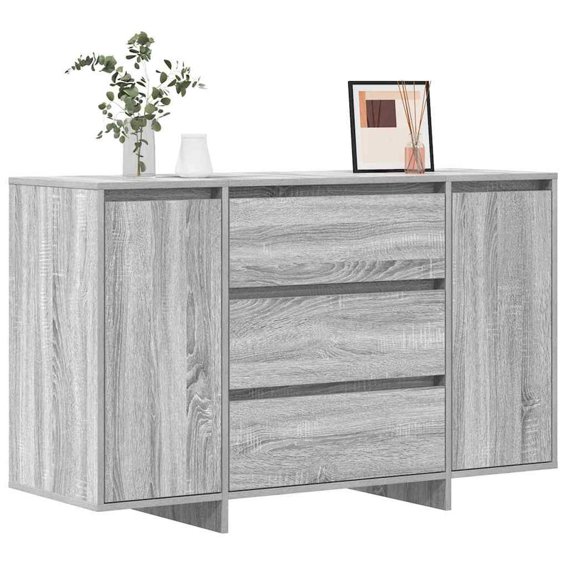 vidaXL Széf fiókkal Szürke sonoma 120 x 41 x 75 cm Faanyag