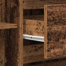 vidaXL Széf fiókkal Régi fa 120 x 41 x 75 cm Faanyag