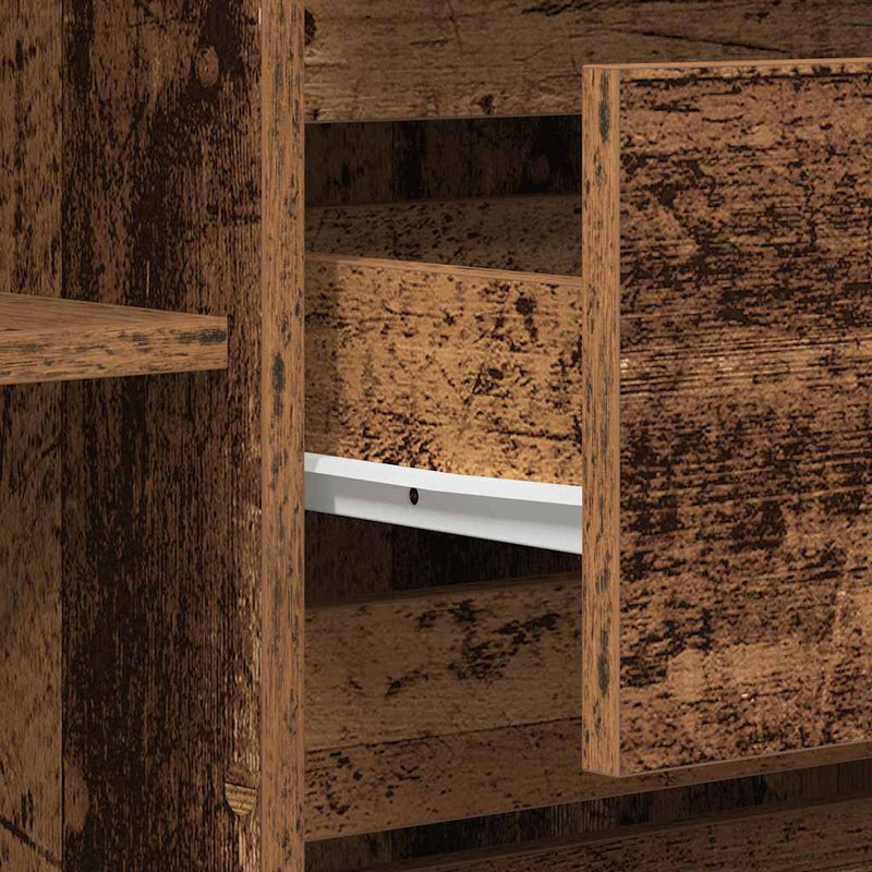 vidaXL Széf fiókkal Régi fa 120 x 41 x 75 cm Faanyag