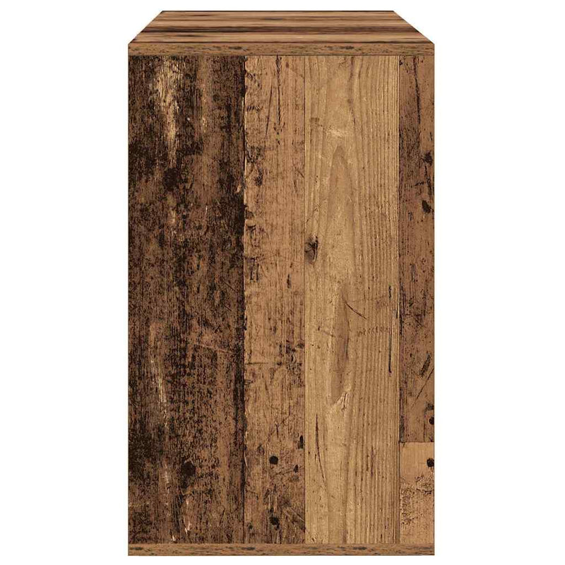 vidaXL Széf fiókkal Régi fa 120 x 41 x 75 cm Faanyag