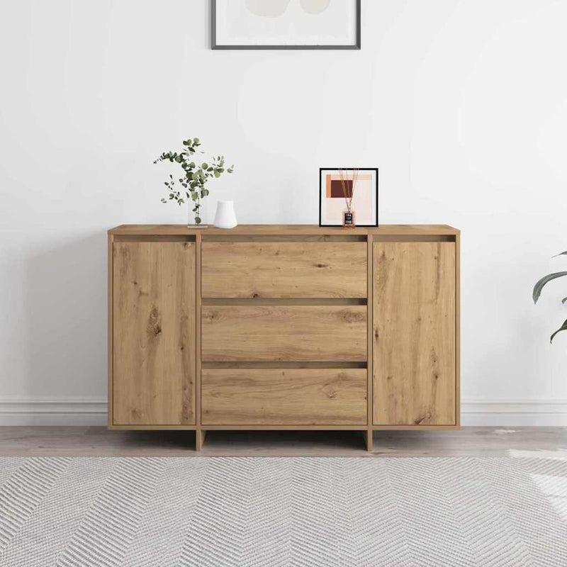 vidaXL Széf fiókkal kézműves tölgy 120 x 41 x 75 cm Faanyag