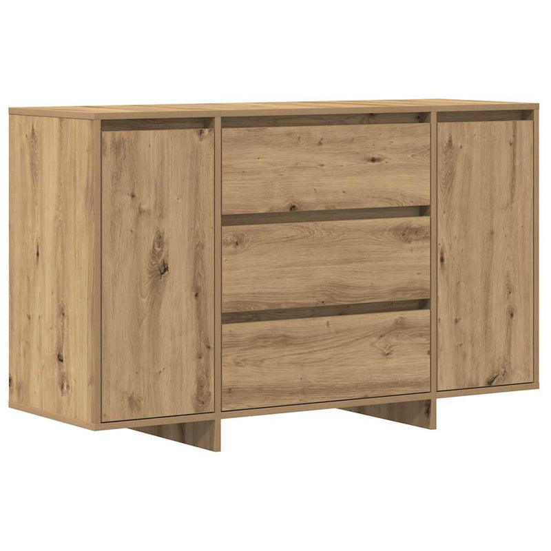 vidaXL Széf fiókkal kézműves tölgy 120 x 41 x 75 cm Faanyag