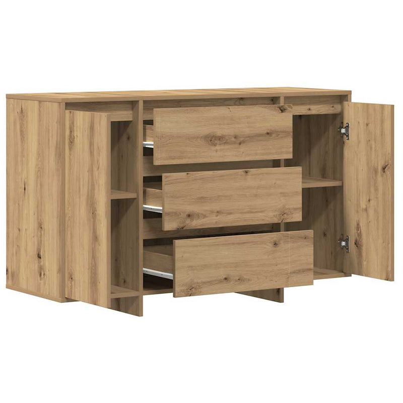 vidaXL Széf fiókkal kézműves tölgy 120 x 41 x 75 cm Faanyag