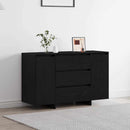 vidaXL Széf fiókkal Fekete tölgy 120 x 41 x 75 cm Faanyag
