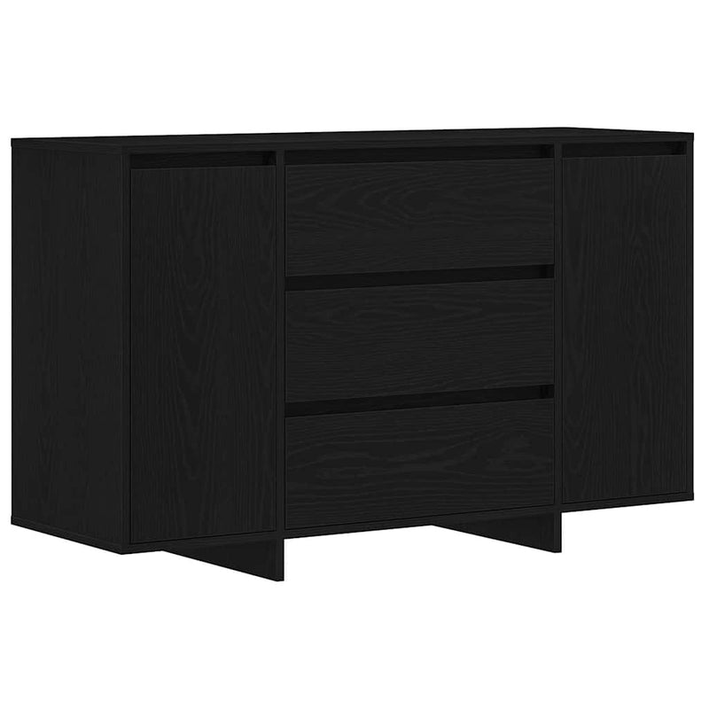 vidaXL Széf fiókkal Musta tammi 120 x 41 x 75 cm Faanyag
