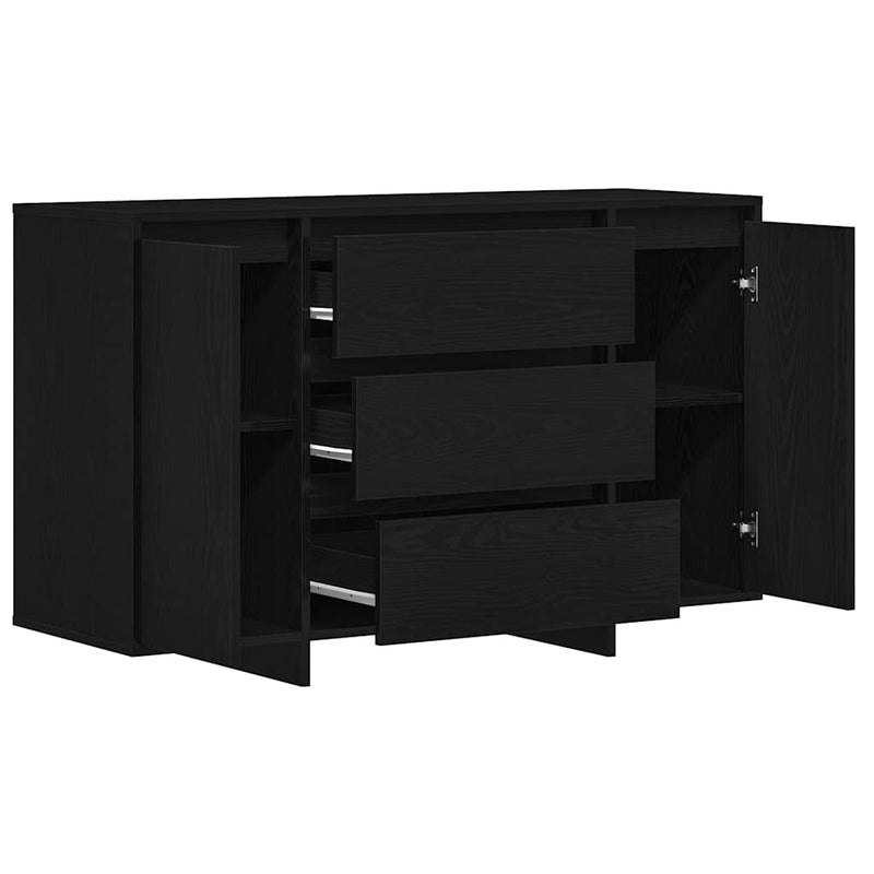 vidaXL Széf fiókkal Musta tammi 120 x 41 x 75 cm Faanyag