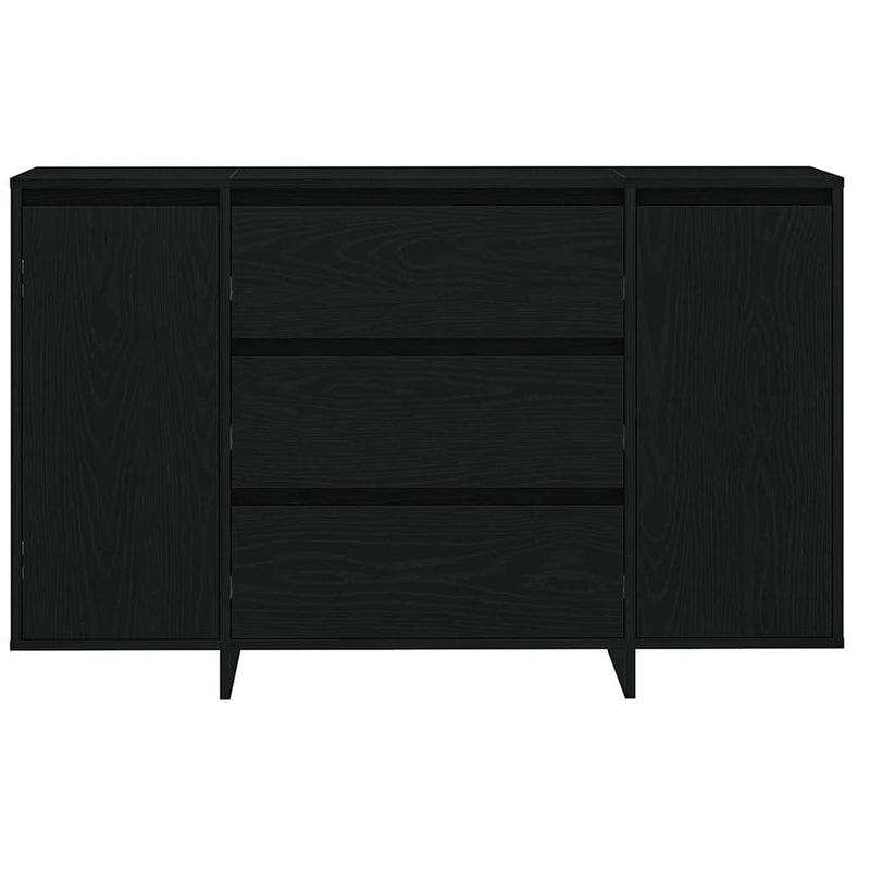 vidaXL Széf fiókkal Musta tammi 120 x 41 x 75 cm Faanyag