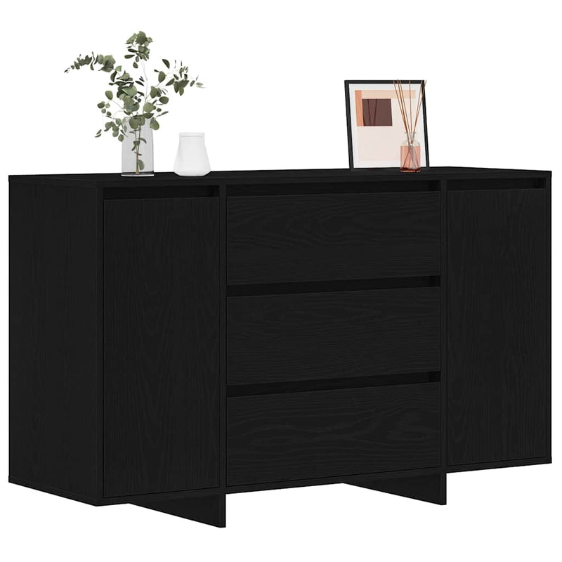 vidaXL Széf fiókkal Musta tammi 120 x 41 x 75 cm Faanyag