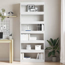 vidaXL Könyvespolc polcokkal tárolóval Fehér 80 x 30 x 198 cm Faanyag