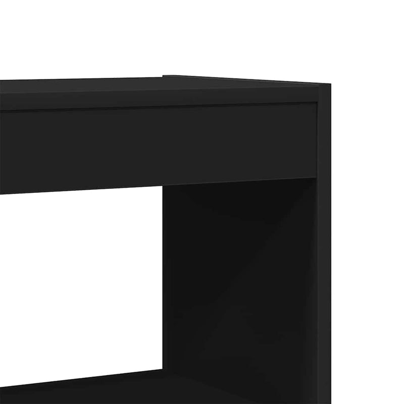 vidaXL Könyvszekrény polcokkal Fekete 80 x 30 x 198 cm Faanyag