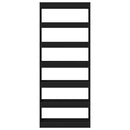 vidaXL Könyvszekrény polcokkal Fekete 80 x 30 x 198 cm Faanyag