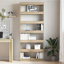 vidaXL Könyvespolc polcokkal Sonoma tölgy 80 x 30 x 198 cm Faanyag