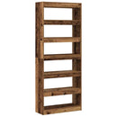 vidaXL Könyvespolc polcokkal Öreg fa 80 x 30 x 198 cm Faanyag