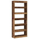 vidaXL Könyvespolc polcokkal Öreg fa 80 x 30 x 198 cm Faanyag