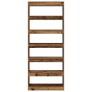 vidaXL Könyvespolc polcokkal Öreg fa 80 x 30 x 198 cm Faanyag