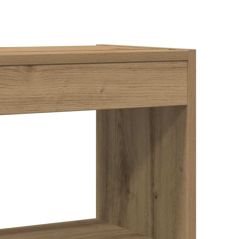 vidaXL Könyvszekrény polcokkal kézműves tölgy 80 x 30 x 198 cm Faanyag