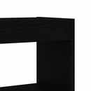 vidaXL Könyvespolc polcokkal Fekete tölgy 80 x 30 x 198 cm Faanyag