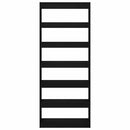 vidaXL Könyvszekrény polcokkal Musta tammi 80 x 30 x 198 cm Faanyag