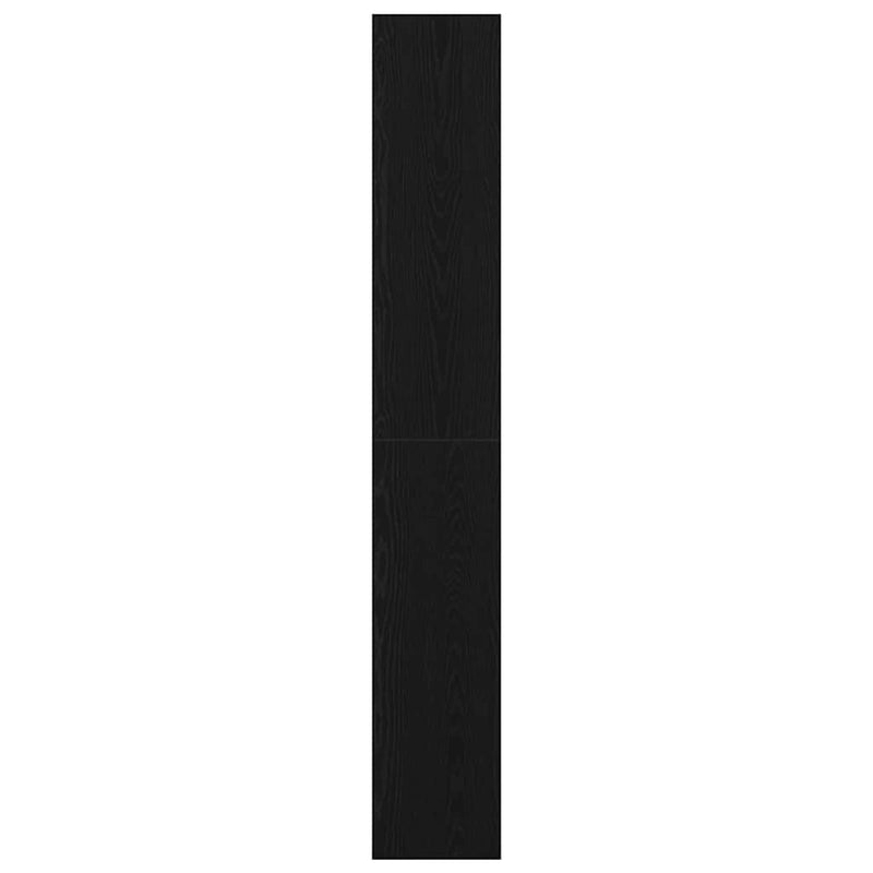 vidaXL Könyvszekrény polcokkal Musta tammi 80 x 30 x 198 cm Faanyag