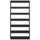 vidaXL Könyvespolc Fekete Faanyag