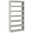 vidaXL Könyvespolc Beton Szürke 100 x 30 x 198 cm Faanyag