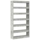 vidaXL Könyvespolc Beton Szürke 100 x 30 x 198 cm Faanyag