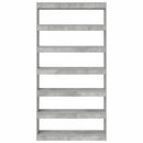 vidaXL Könyvespolc Szürke Faanyag